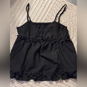 SHEIN Elegant Black Strapless Top